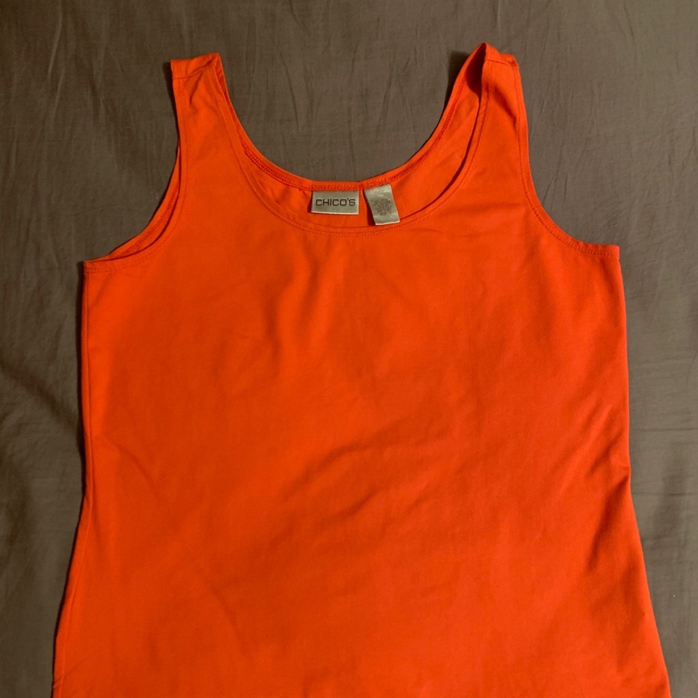 Chico’s spandex size 1 orange tank top like new